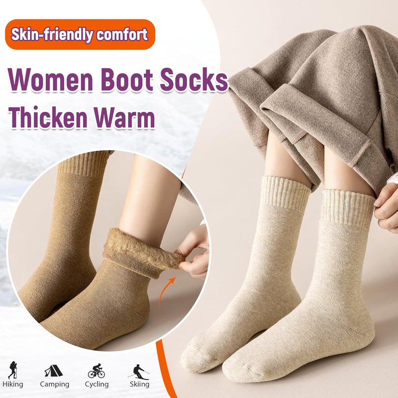 AMENLAN Store Women Heated Socks Ski Winter Thermal Hiking Snowboarding Thick Boot Insulated Socks 3 Pairs - Image 3
